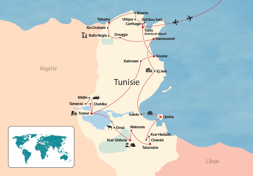 Tunisie map Tunisie map