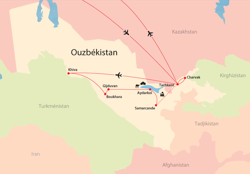 Ouzbékistan map Ouzbékistan map
