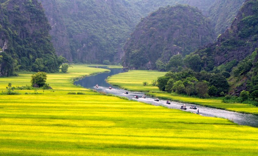 Ninh Binh - Hoa Lu - Baie d'Halong terrestre Tam Coc - Hanoï - Train de nuit