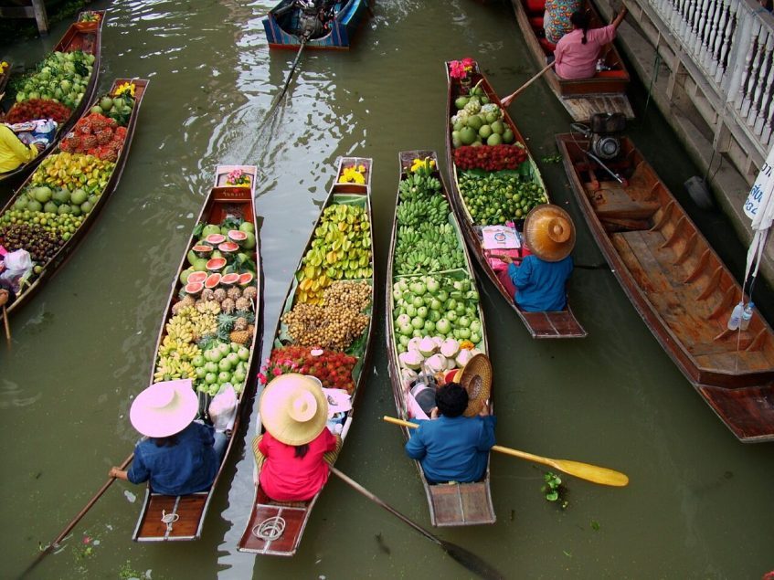 Bangkok - Marché flottant Damnoen Saduak - Rivière Kwai