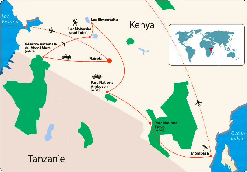 Kenya et extension Mombasa map Kenya et extension Mombasa map