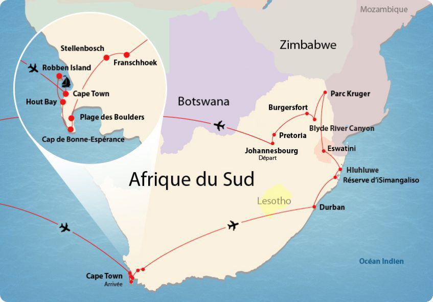 Afrique du Sud map Afrique du Sud map