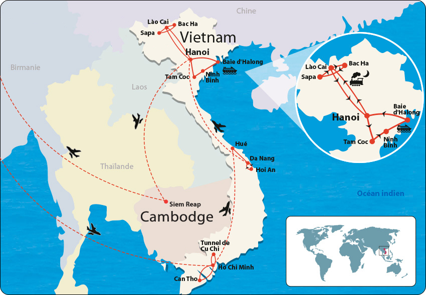 Vietnam et Cambodge map Vietnam et Cambodge map