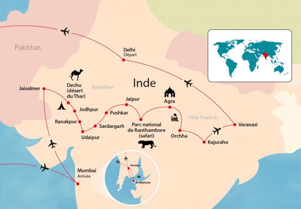 Inde du Nord map Inde du Nord map