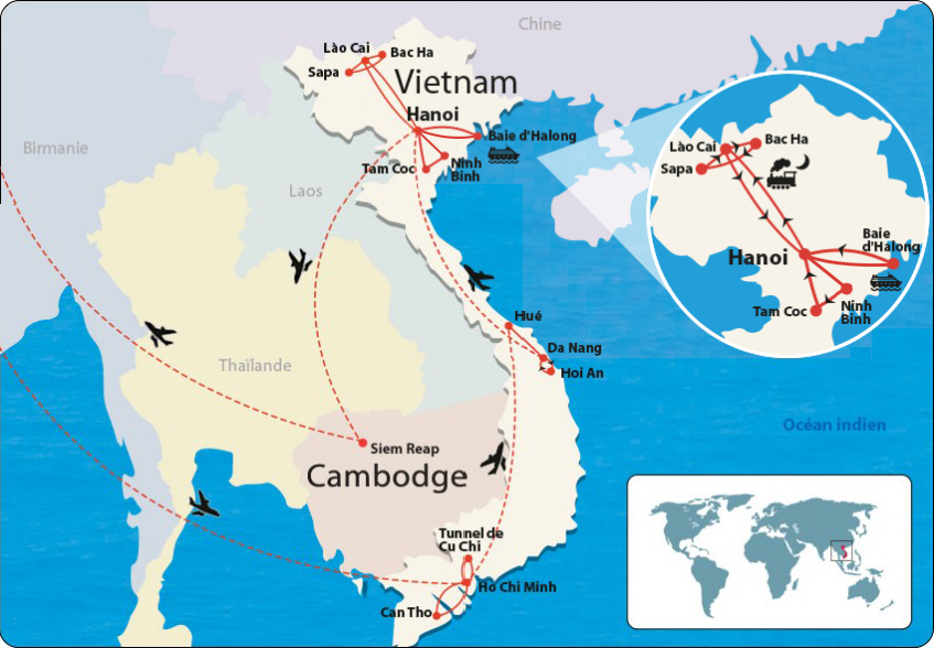 Vietnam et Cambodge map Vietnam et Cambodge map