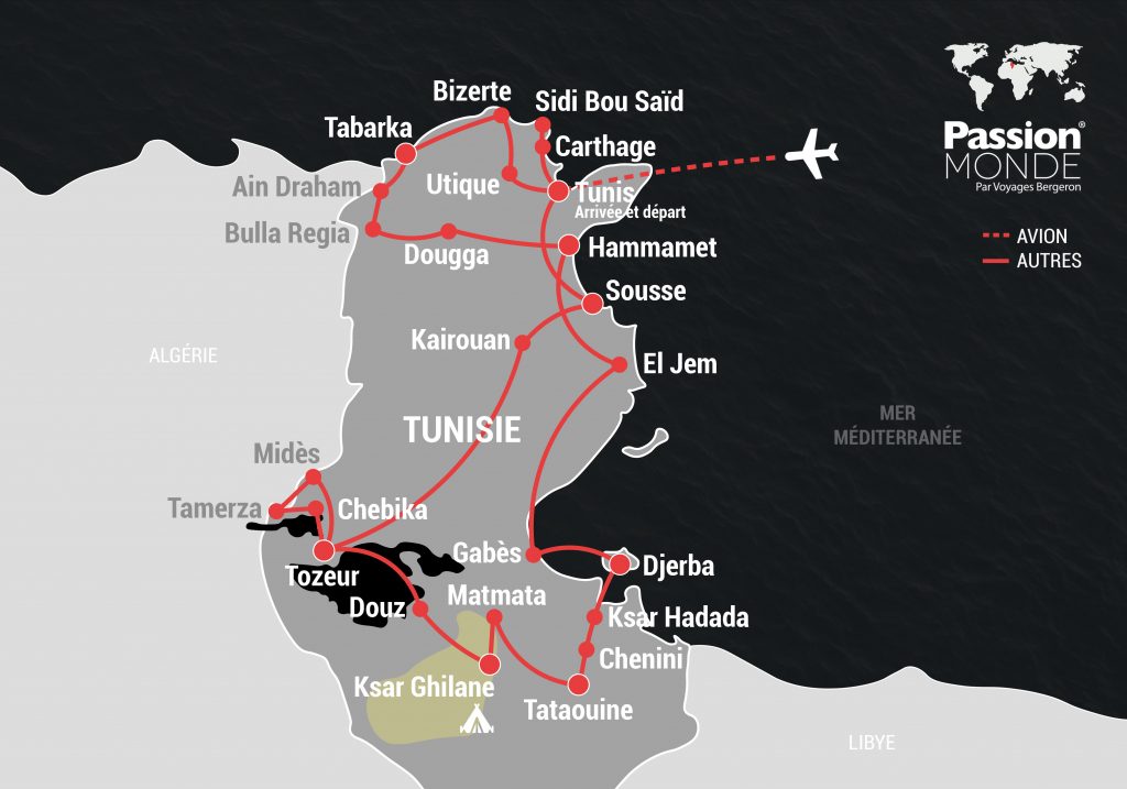 Tunisie map
