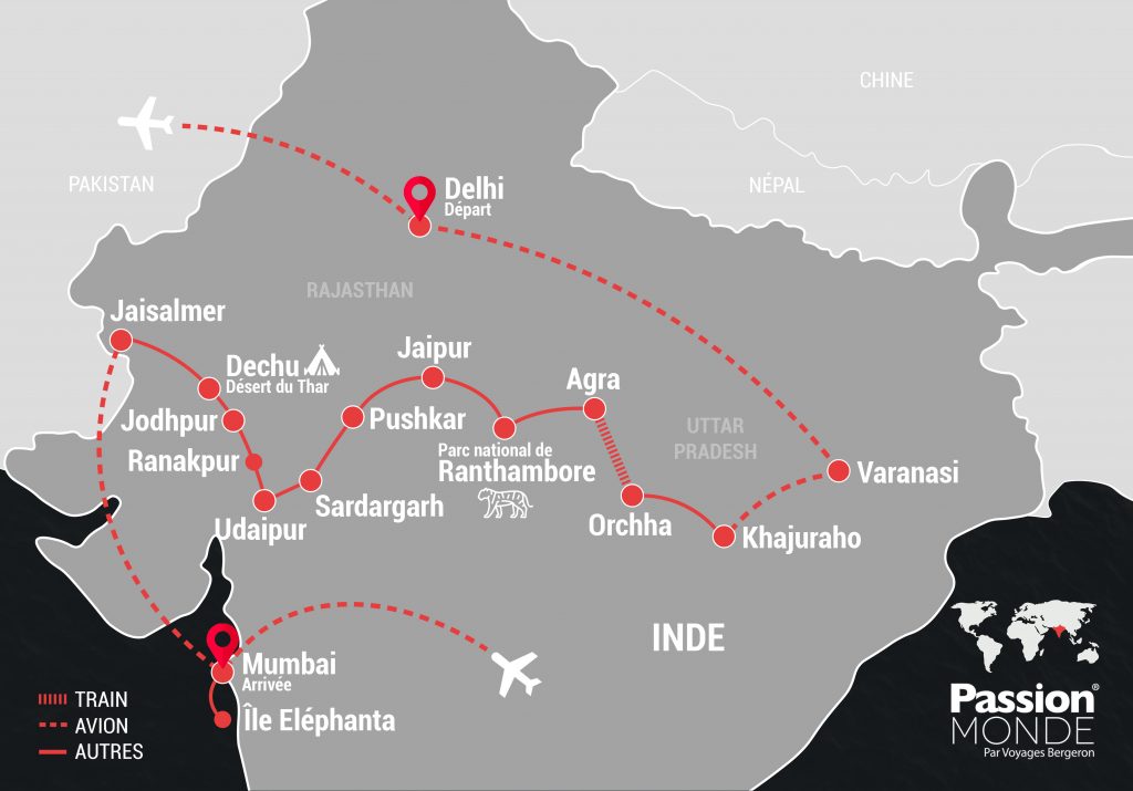 Inde du Nord map Inde du Nord map