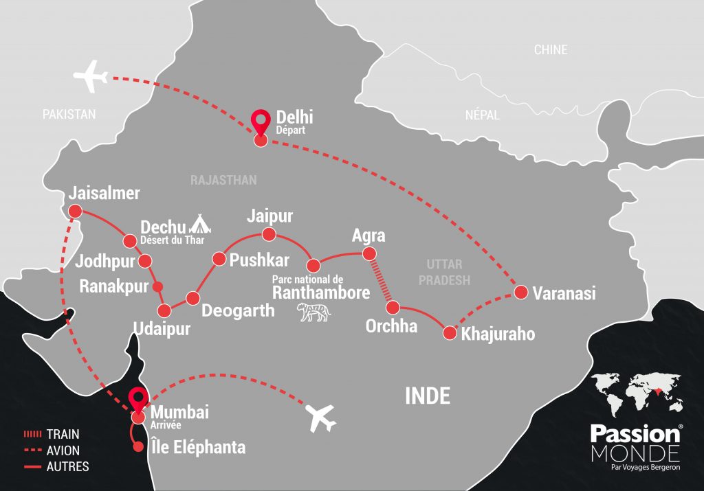Inde du Nord map Inde du Nord map