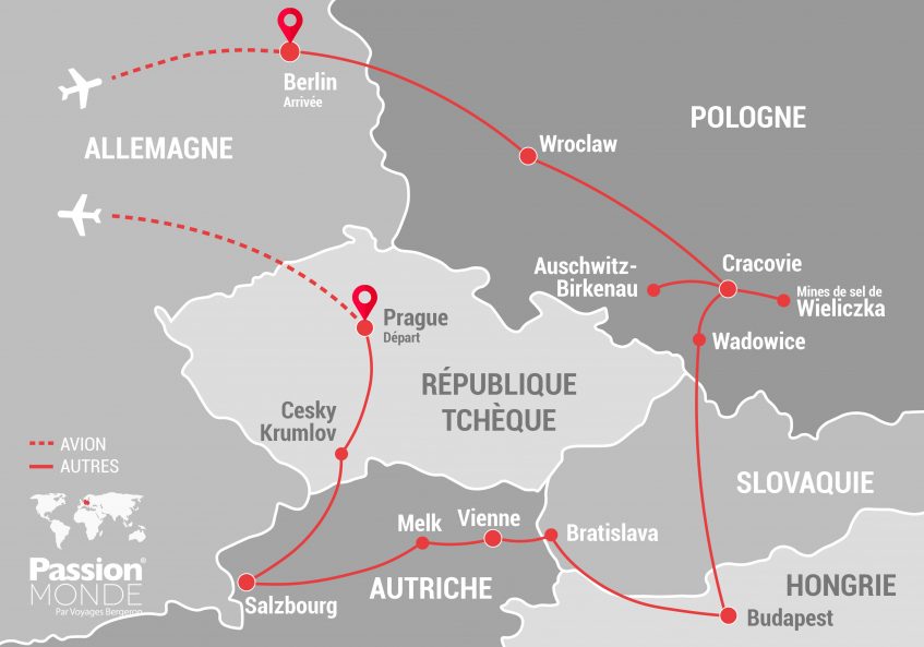 Vienne, Prague, Budapest, Berlin... map Vienne, Prague, Budapest, Berlin... map