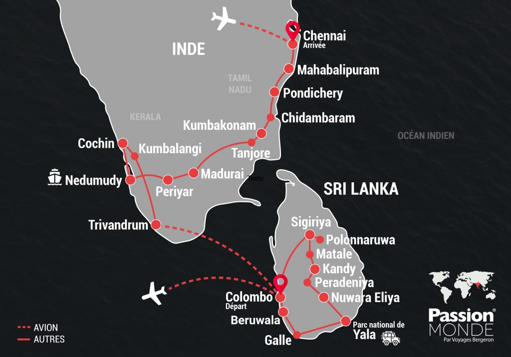 Inde du Sud et Sri Lanka map Inde du Sud et Sri Lanka map