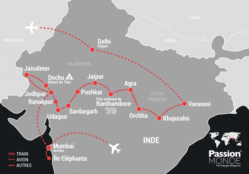 Inde du Nord map Inde du Nord map
