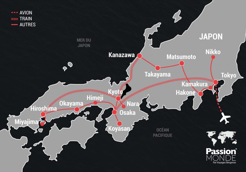 Voyage économique au Japon, Voyage au Japon