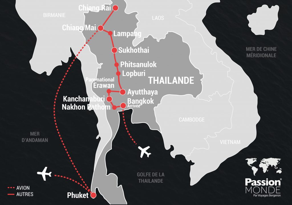 Thaïlande et Phuket map