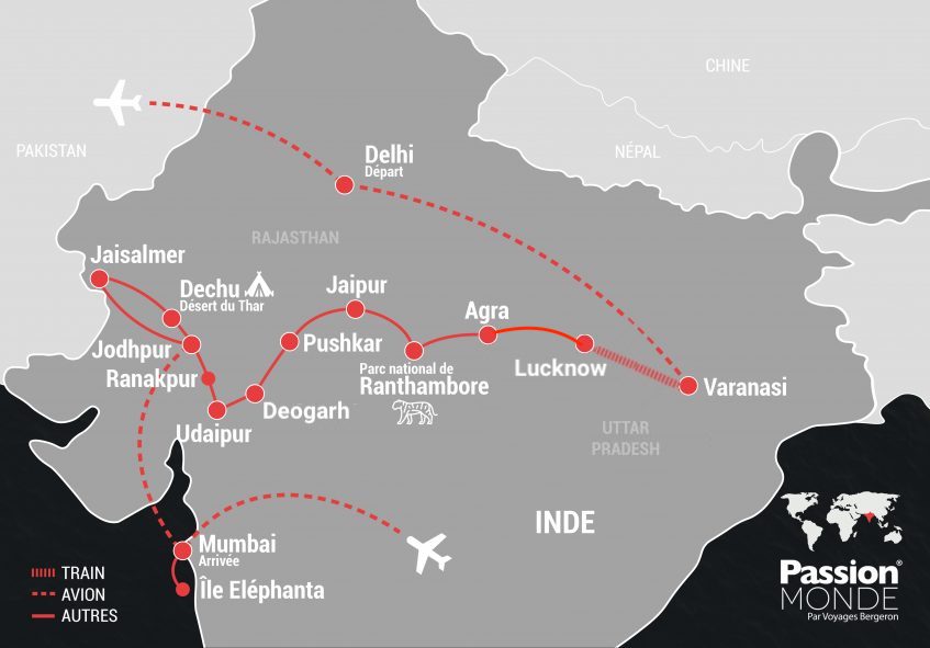 Inde du Nord map Inde du Nord map