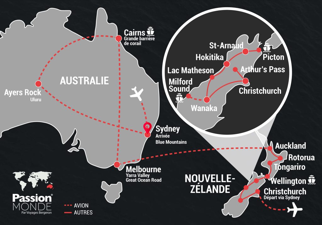 Australie et Nouvelle-Zélande map Australie et Nouvelle-Zélande map