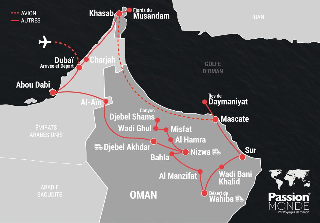 Oman et Dubaï map Oman et Dubaï map