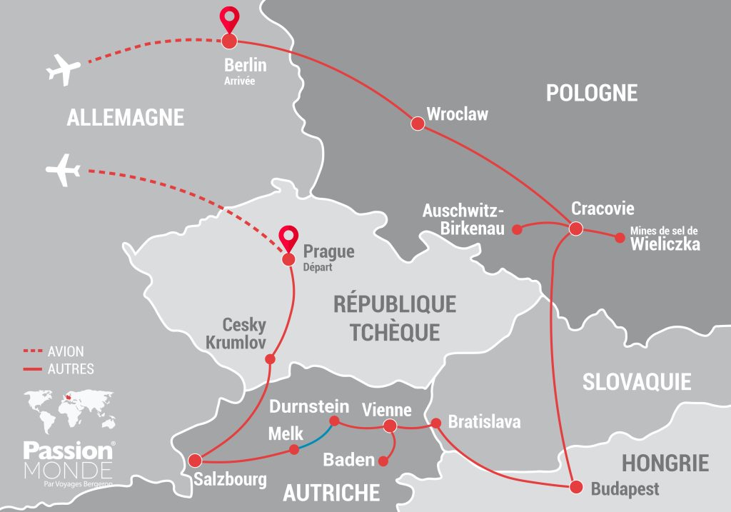 Vienne, Prague, Budapest, Berlin... map Vienne, Prague, Budapest, Berlin... map