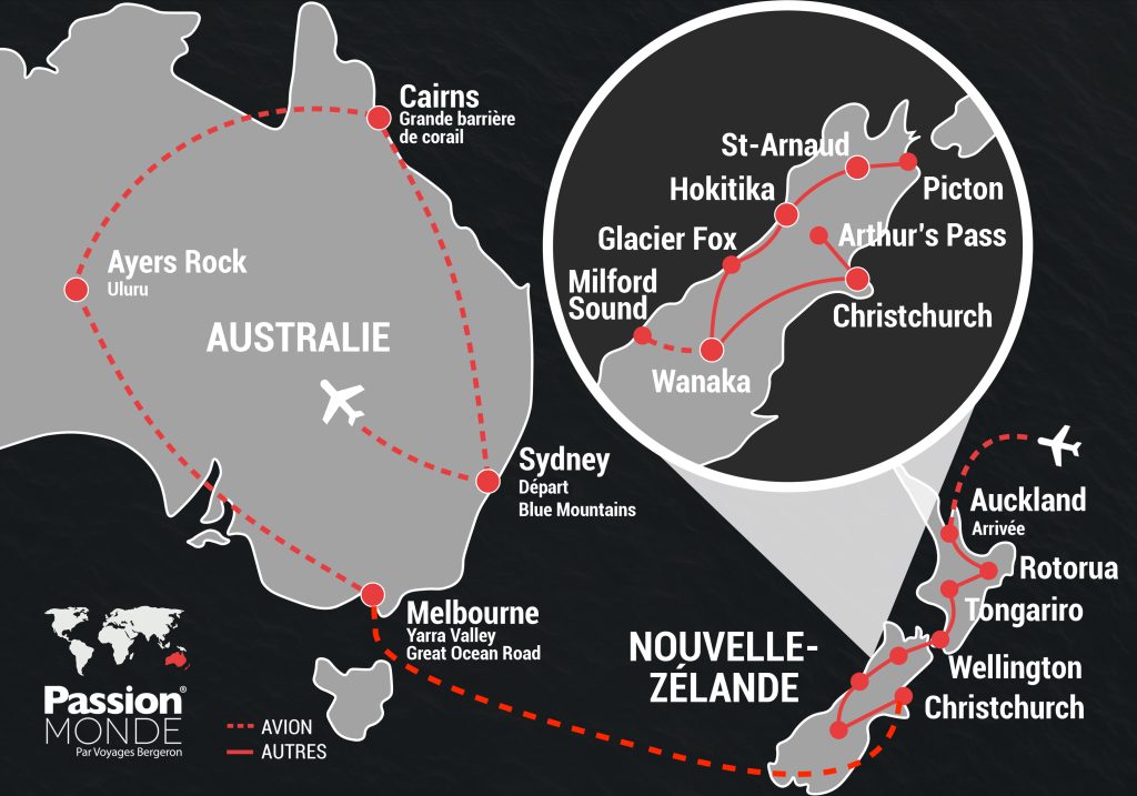 Australie et Nouvelle-Zélande map Australie et Nouvelle-Zélande map