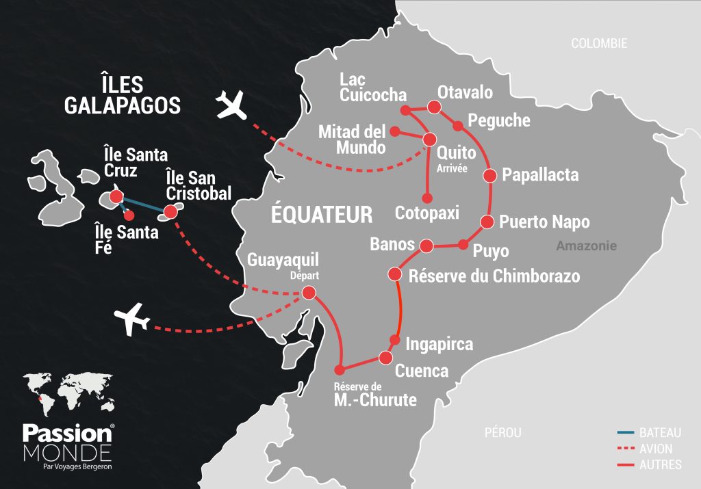 Équateur et les îles Galapagos map Équateur et les îles Galapagos map
