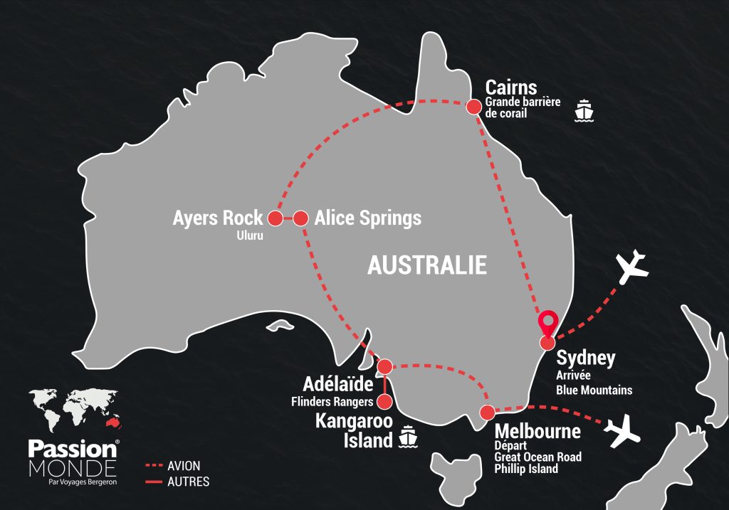 Australie map