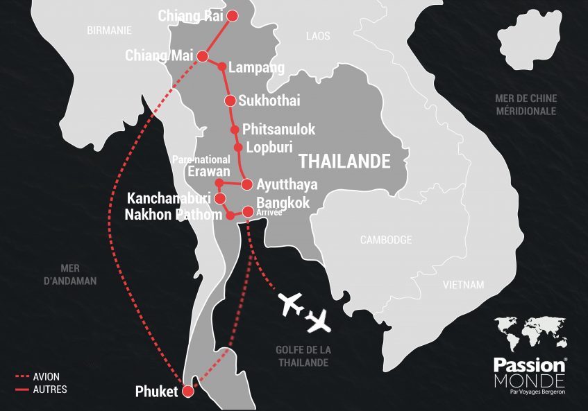 Thaïlande et Phuket map