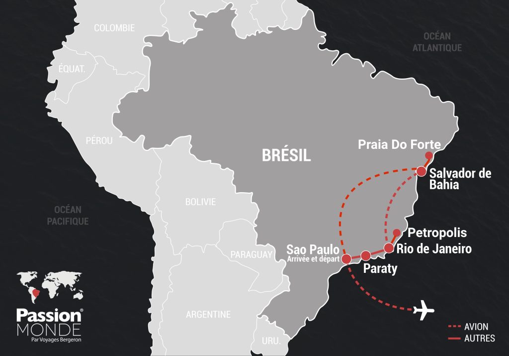 Brésil map