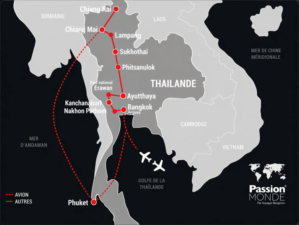Thaïlande et Phuket map