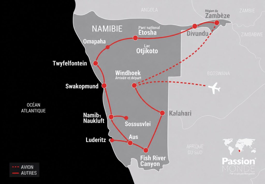 Namibie map